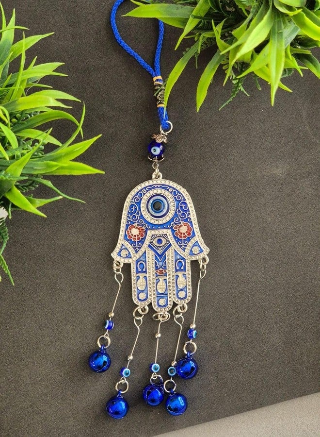 DT DECTONE Lucky Hamsa Hand Evil Eye Wind Chime Evil Eye for Home & Door.Blue Nazar Hamsa - Image 4